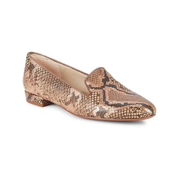 Sam Edelman Shoes - Jordy Embossed Snake-Print Leather Loafers